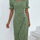 Judith | Sukienka V-Neck Fresh Bloom
