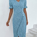 Judith | Sukienka V-Neck Fresh Bloom