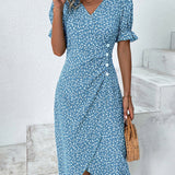 Judith | Sukienka V-Neck Fresh Bloom