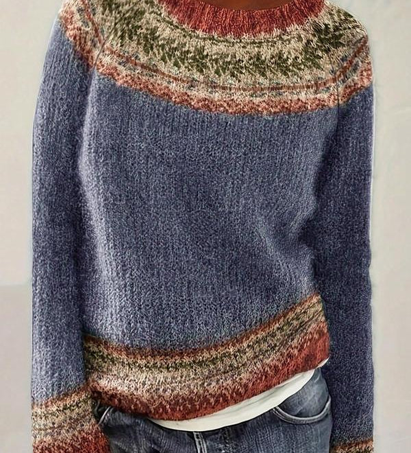Nerissa – Dzianinowy sweter o etnicznym szyku