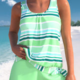 Rosa | Zrelaksowany zestaw tankini w paski