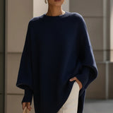 Evelyne – Elegancki sweter z asymetrycznym dołem