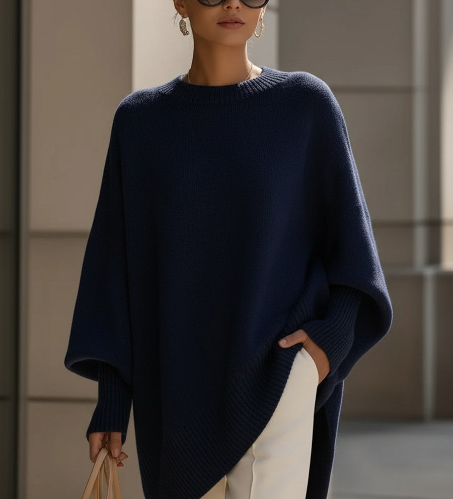 Evelyne – Elegancki sweter z asymetrycznym dołem