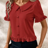Susan™ - Elegancka Bluzka z Krótkim Rękawem