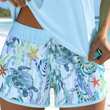Barbara | Elegancki Tankini z Wzorem Oceanu