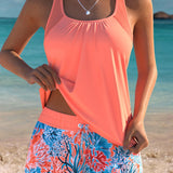 Barbara | Elegancki Tankini z Wzorem Oceanu