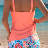 Barbara | Elegancki Tankini z Wzorem Oceanu
