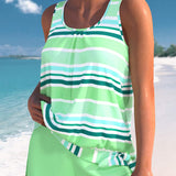 Rosa | Zrelaksowany zestaw tankini w paski
