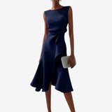 Eliana | Elegancka sukienka midi o asymetrycznym kroju