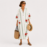 Kaftan Elena Biały Róże