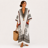 Kaftan Clara Biały Etniczny