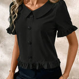 Susan™ - Elegancka Bluzka z Krótkim Rękawem