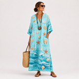 Kaftan Lucia Turkusowy Morski