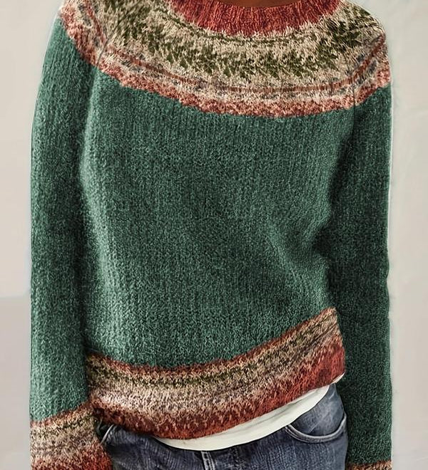 Nerissa – Dzianinowy sweter o etnicznym szyku