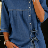 Lilia | Luźna Bluzka z Denimu Vintage