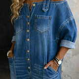 Sophia | Mono Denim z Odkrytymi Ramionami