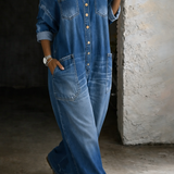 Sophia | Mono Denim z Odkrytymi Ramionami