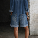 Nora | Krótki, luźny kombinezon