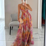 Giselle Letnia sukienka maxi w kwiaty