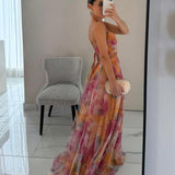 Giselle Letnia sukienka maxi w kwiaty