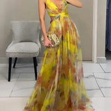 Giselle Letnia sukienka maxi w kwiaty