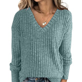 Faeryn – Lekki sweter z dekoltem w serek