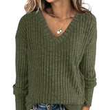 Faeryn – Lekki sweter z dekoltem w serek