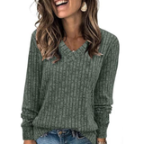 Faeryn – Lekki sweter z dekoltem w serek