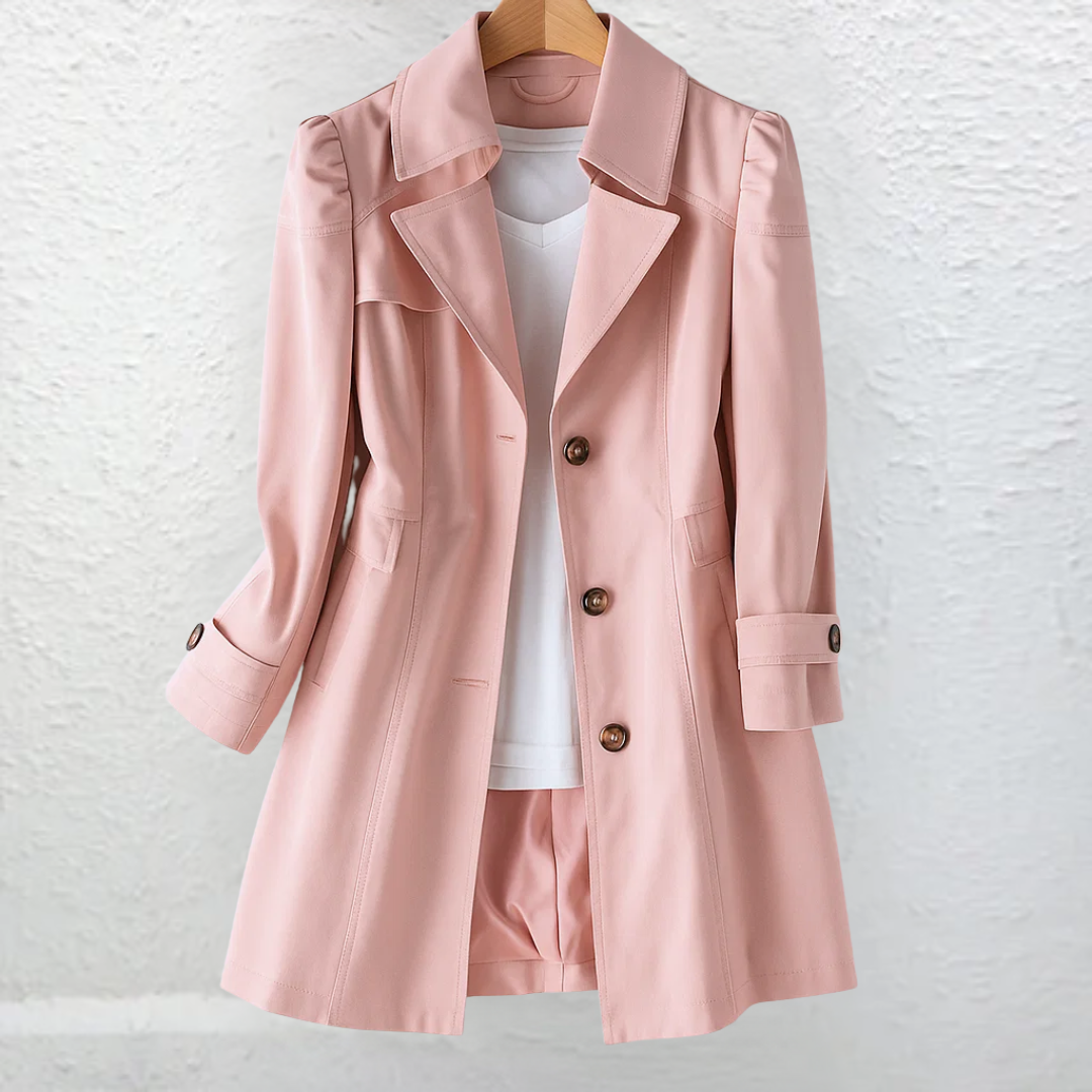 oliwia – Elegancki Vintage Letni Płaszcz — zdjęcie 3