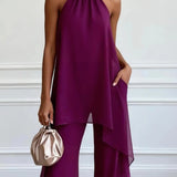 Viola | Elegancki Zestaw Halter z Spodniami