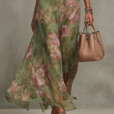 Livia | Maxi Sukienka Halter Kwiatowa