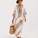 Kaftan Amira Biały Etniczny