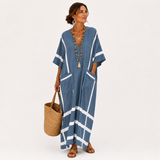 Kaftan Leila Niebieskie Paski