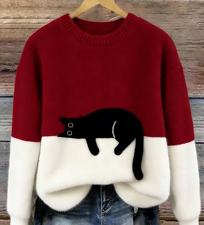 Ulmira – Bluza z graficznym kotem