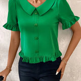 Susan™ - Elegancka Bluzka z Krótkim Rękawem