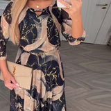 Chavelle | Elegancka sukienka z nadrukiem