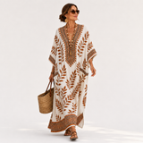 Kaftan Nora Krem Botaniczny