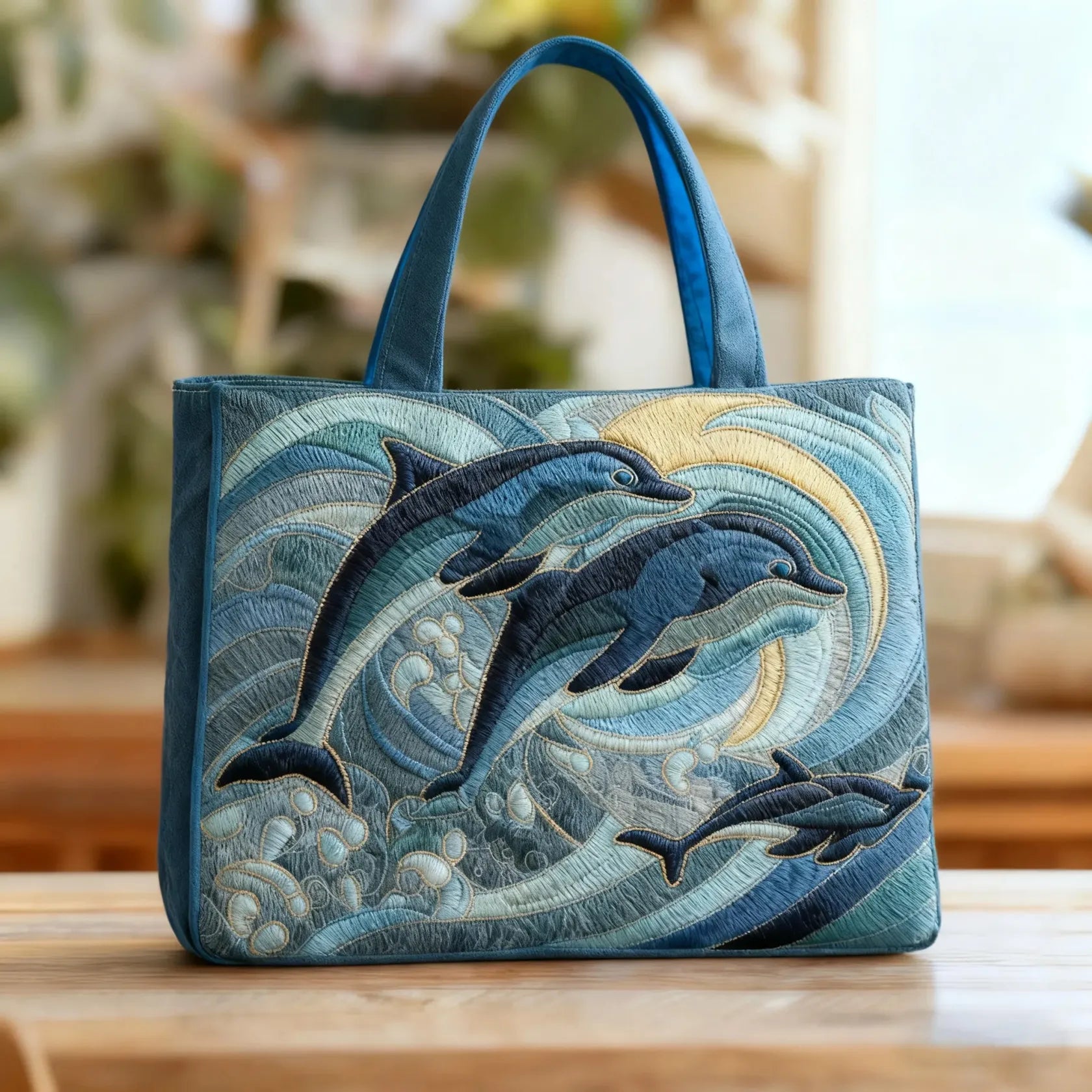 Hortensja – Pikowana torba Delfin oceanu