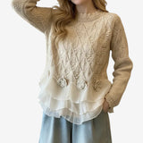 Melivara – Teksturowany sweter z detalami