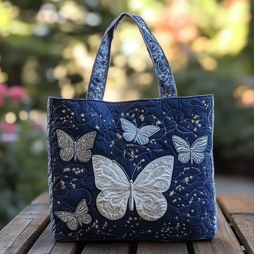 Rozalia – Pikowana torba Srebrny motyl
